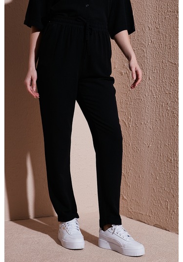 Fashion Friends Bayan Pantolon 25y0550k1 Siyah Siyah