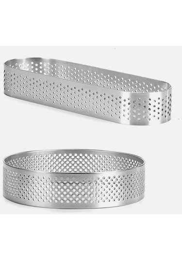 Nar Kalıp Delikli Tart Kalıpları Yuvarlak Ve Oval 2'li