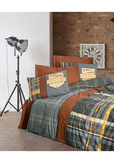 Cotton Box Masculine Çift Kişilik Nevresim Takımı Ramiro Tarçın