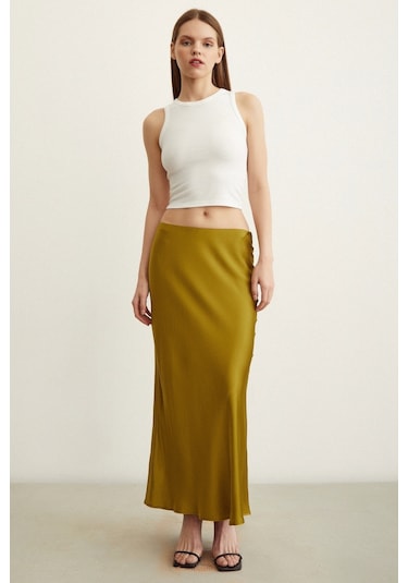 Never More Verev Saten Etek Olive