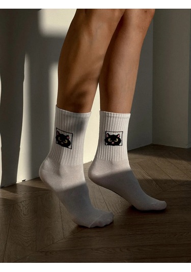 Catsayodobryayou Beyaz Çorap Köpek Pati Gözleri 442501149 Beyaz