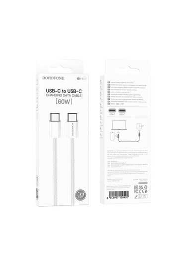 Borofone 60w Şarj Ve Data Kablo Type-c To Type-c - Bx103