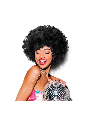 Riota Afro Kıvırcık Karnaval Peruğu 142647402 Siyah