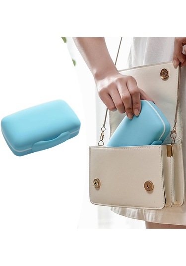 Suntek 7 Gün İlaç Kabı Tutucu Tablet Hap Sıralayıcısı Mavi