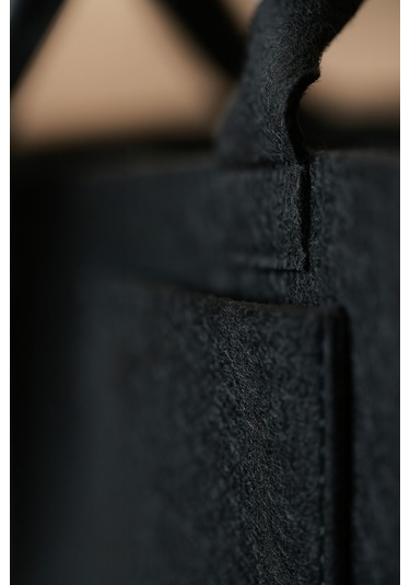 Yunusoğlu Home Siyah Keçe Anne Bebek Bakım Çantası Krem Yenidoğan İçin Organizer Düzenleyici Siyah