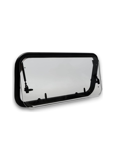 Babarvy 90x45cm 90 Amortisörlü Karavan Camı / Pencere Siyah