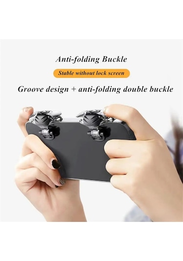 1çift Alloy Transparent Mehanik Düğmeleri Mobil Telefon Yardımcı Oyun İdare Oyunu Periferik