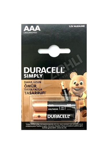 5 Adet Duracell İnce Pil Aaa 2'li