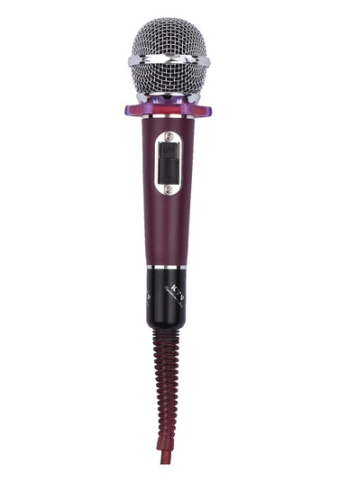 Neevoyu Kırmızı El Tipi Dinamik Kondansatör Mikrofonu - 4.5m Kablolu, 6.35mm Plug, Karaoke/konser/söyleşi İçin Yüksek Hassasiyetli Ses Alımı