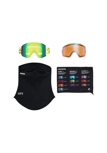 Anon Burton Sync Goggles + Lens + Mfi Face Mask Unisex Yeşil Goggle 30558 Yeşil