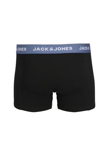 Jack & Jones Erkek Logolu Beli Lastikli 5'Li Boxer Paketi - Solid 12254366 Black