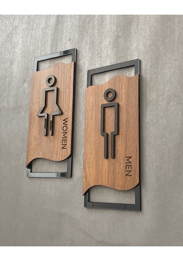 Lüx Kabartmalı Mdf Wc Yönlendirme Seti