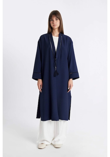 Defacto Relax Fit Hakim Yaka Kimono C9691AX24SMNV31 Lacivert