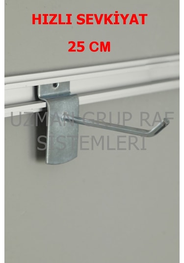 Uzmangrupraf Uzman Grup Raf Kanallı Pano Kancası-25 Cm - 50 Adet