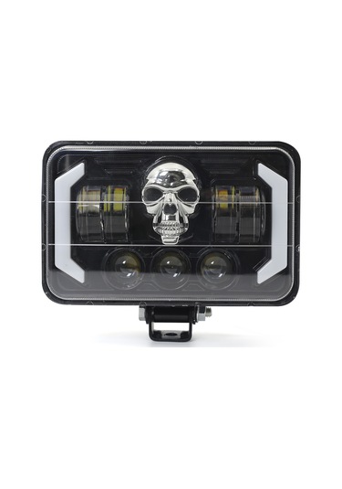 5" Rgb Kuru Kafa Angel Skull Off Road Led Lambası