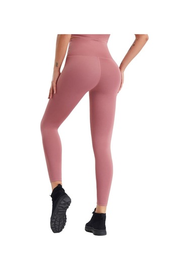 Kadın Temel Katman Yoga Tayt Pantolon Yüksek Bel Kalça Kaldırma Tayt Koşu Egzersiz Eğitimi Spor Salonu Fitness Spor Pantolonları Çabuk Kuruyan Kırmızı