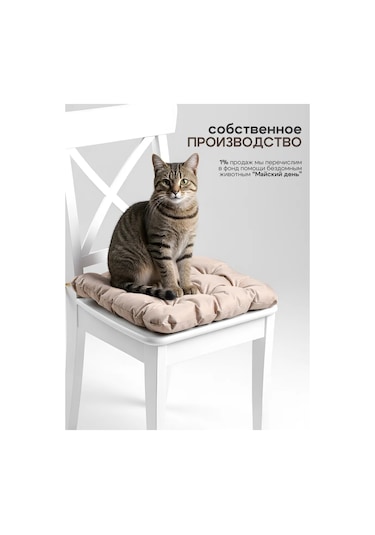 Aksiomateks Sandalye Yastığı Ve 40x40 Kare Yumuşak Bağcıklı 211556271 Bej