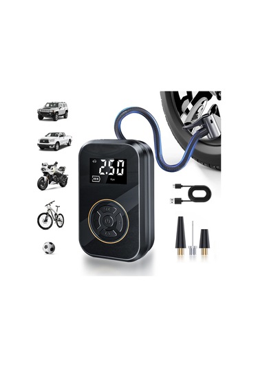 Dinosaurs Taşınabilir Lastik Şişirme Araba Lastik Şişirme Dijital Ekranlı Lastik Şişirme Pompası Elektrikli Şişirme Mini Bisiklet Hava Pompası