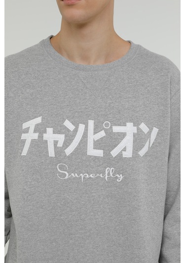 Superfly Men Sweat-1 Gri Erkek Sweatshirt 000000000101391112 Gri