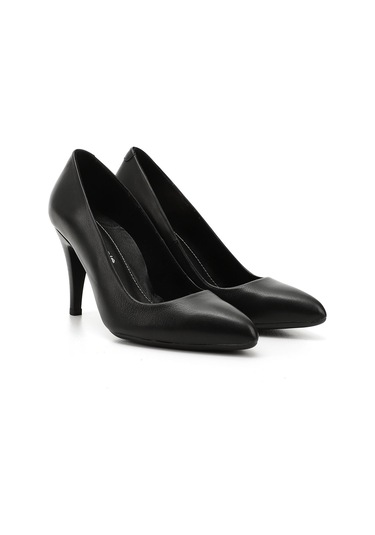Gönderi R Kadın Siyah Sivri Burun İnce Topuklu Hakiki Deri Stiletto Gdza13422354 Siyah
