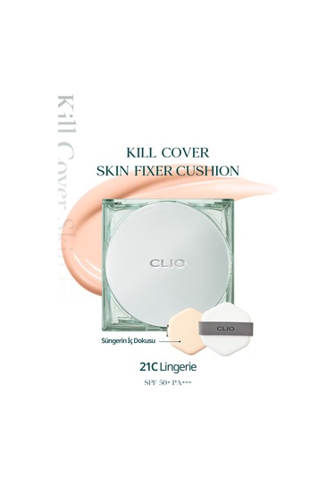 Clio Kill Cover Skin Fixer Cushion SPF50+ 21C Lingerie