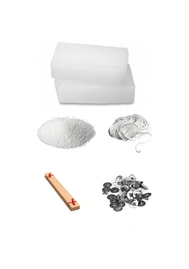 Mum Yapım Seti,1Kg Kokulu Mum Parafini,Fitil,Mum Çıtçıtı,Stearin