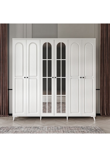 Roma 6 Kapaklı Komple Mdf Yatak Odası Takımı