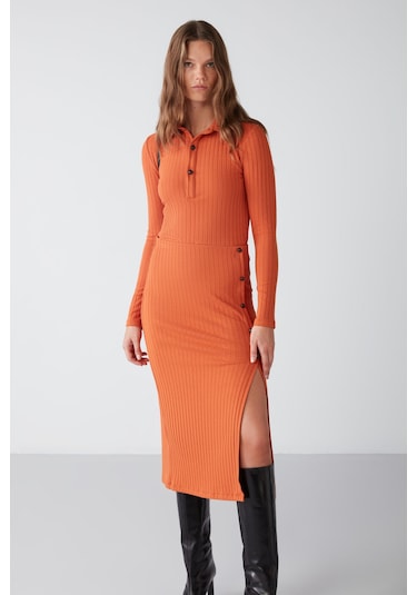 Ethıquet Eva Slim Fit Kiremit Rengi Alt-üst Takım