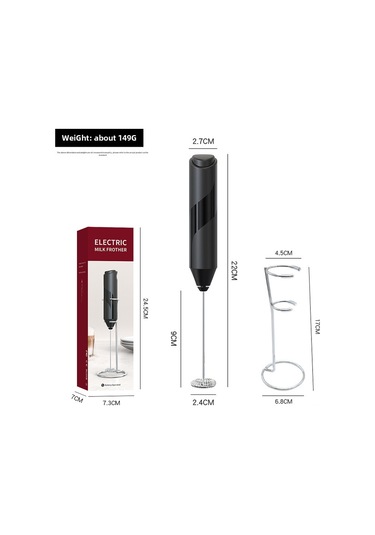 Yifomall Pilli Elektrikli Çırpıcı: Paslanmaz Çelik Vana, Kahve Köpükü Ve Krema Hazırlama, Standlı, Renkli Kutuda Ev Ve Pastane Kullanıma Uygun Diğer