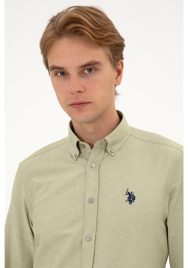 U.s. Polo Assn. Erkek Açık Haki Gömlek Basic 50316723-vr183 Acık Hakı