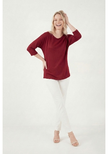 Lela Bayan Bluz 5861416y Bordo Bordo