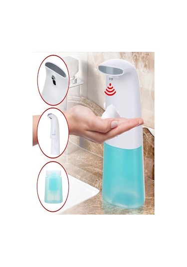 Sensorlu Usb Şarjlı Sıvı Sabunluk Kopuk Verici 21x5x10cm 300ml