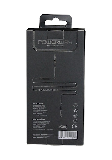 Powerway Aux Kablosu - Siyah Ax01