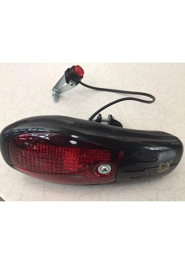 Bisiklet 8 Sesli Pilli Korna Siren Siyah - Kırmızı