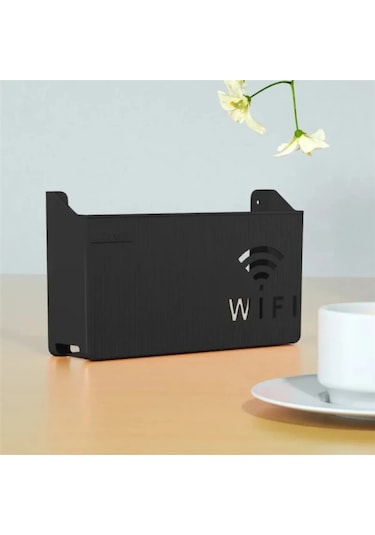 Siyah Pleksi Wifi Kutusu Duvar Asılabilir Sigorta Ve Modem Saklama Kutusu 25x15x6 Cm Diğer