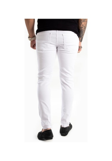 Deepsea Beyaz Skinny Kesim Erkek Kot Pantolon 2004157 Beyaz (498905836) Beyaz