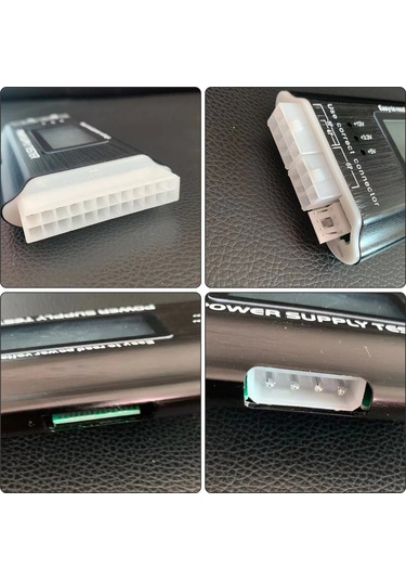 Geeksen Lcd Ekranlı Atx Güç Kaynağı Test Cihazı - Sata, Ide, Pcı-e Bağlantıları İçin Siyah