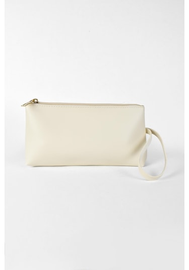 Biriz Kadın Makyaj Çantası - Krem