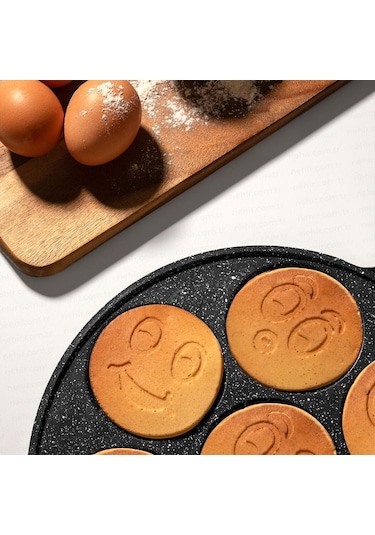 Nehir Siyah Alüminyum Döküm 27 Cm Krep Tavası