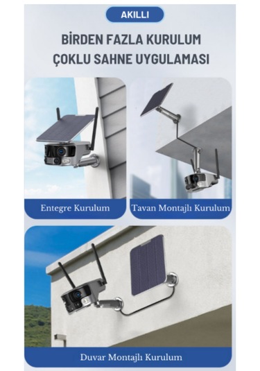 Bester 4k/8mp 4g Simkartlı ,data Hatlı Panoramik Solar Güneş Ener