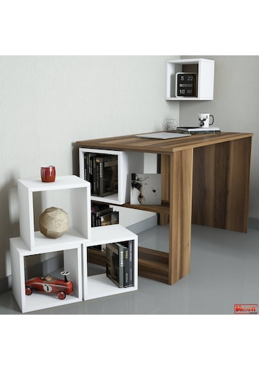 Variant Variant Box Çalışma Masası - Ceviz / Beyaz