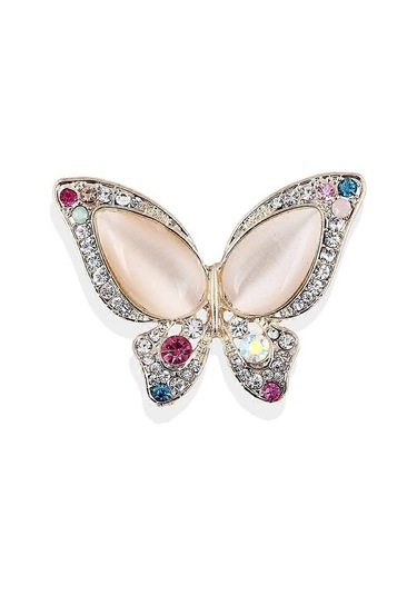Kadınlar İçin 1 Adet Kelebek Broş Yapay Elmas Broşlar Moda Renkli Kelebek Broş Moda Düğün Takıları Çok Renkli