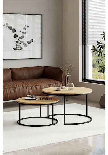 Faymend Prime 2'li Orta Sehpa 'siyah Rivoli' 70x58 Siyah-rivoli