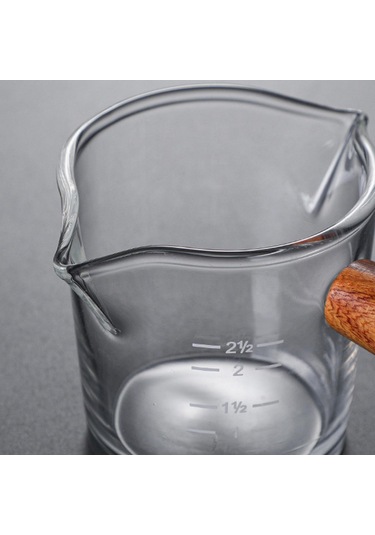 Suntek Barista Süt Barı Için Ahşap Saplı Şeffaf Çift B