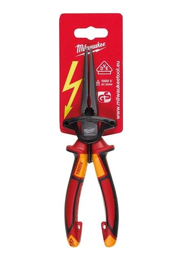 Milwaukee Ağır Hizmet Tipi Vde 1000V Elektrikçi İzoleli Kargaburun 210 MM - T4932464564