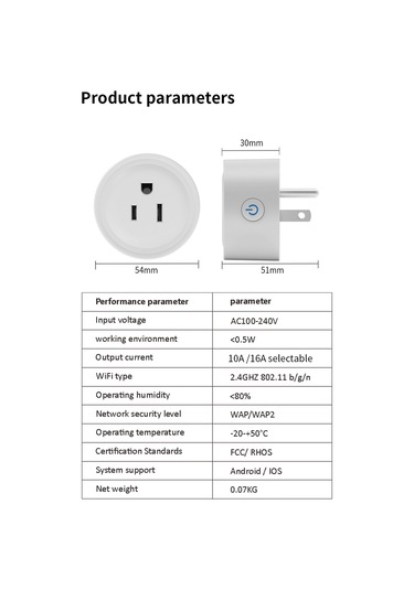 Youmex Akıllı Tuya Wifi Soket Abd Standartı - Uzaktan Kumanda, Ses Kontrolü, Zamanlama Ve Enerji Ölçümü - 10a