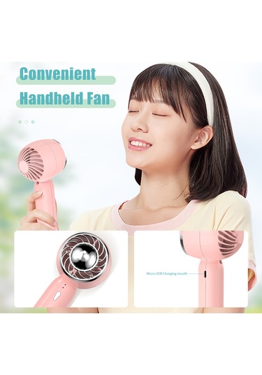 Kosona Usb Şarjlı Elden Fan, 3 Hızlı 2000mah Pil, Taşınabilir Masaüstü Fan, Doğal Rüzgar, Çıkarılabilir Tabanlı, Yaz Seyahat Ve Dış Etkinlikler İçin