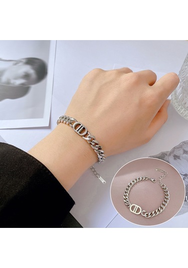 Jzcat Titanyum Çelik Hip Hop Bilezik Altın Moda Temperament Basit Bilezik-gsl37