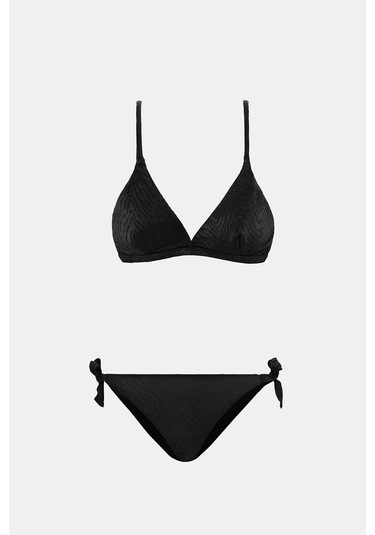 Amarelle Bali Siyah Dolgusuz Üçgen Bikini Takım Siyah