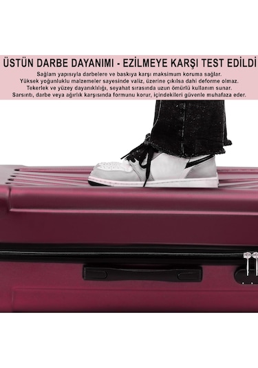 Anthony Jackson Ultra Hafif Abs Büyük Boy Valiz Trıon Bordo